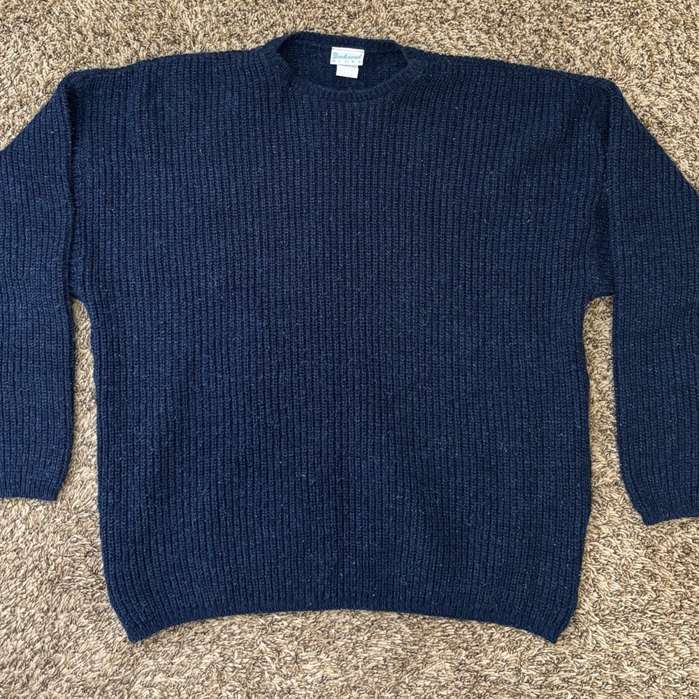 Vintage Men’s Large Backroad Blues Knit Sweater